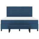 Box spring seng med hovedgærde Blå 180 x 200 cm Stof