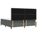 Box spring seng med madras Mørkegrå 200 x 200 cm Stof