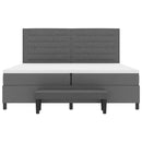 Box spring seng med madras Mørkegrå 200 x 200 cm Stof