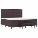 Box spring seng med madras Mørk Brun 200 x 200 cm Stof