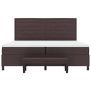 Box spring seng med madras Mørk Brun 200 x 200 cm Stof
