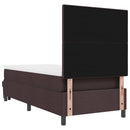 Box spring seng med hovedgærde Mørk Brun 90 x 190 cm Stof