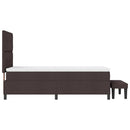 Box spring seng med hovedgærde Mørk Brun 90 x 190 cm Stof