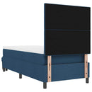 Box spring seng med hovedgærde Blå 90 x 200 cm Stof