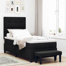Box spring seng med hovedgærde Sort 100 x 200 cm Stof