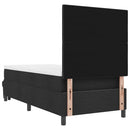 Box spring seng med hovedgærde Sort 100 x 200 cm Stof