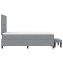 Box spring seng med hovedgærde Lysegrå 120 x 190 cm Stof