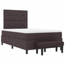 Box spring seng med pude Mørk Brun 120 x 190 cm Stof