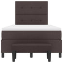 Box spring seng med pude Mørk Brun 120 x 190 cm Stof