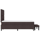 Box spring seng med pude Mørk Brun 120 x 190 cm Stof