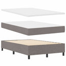 Box spring seng med hovedgærde Gråbrun 120 x 200 cm Stof
