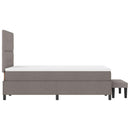 Box spring seng med hovedgærde Gråbrun 120 x 200 cm Stof