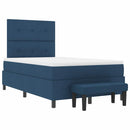 Box spring seng med hovedgærde Blå 120 x 200 cm Stof