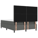 Box spring seng med pude Mørkegrå 140 x 200 cm Stof