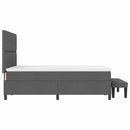 Box spring seng med pude Mørkegrå 140 x 200 cm Stof