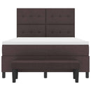 Box spring seng med hovedgærde Mørk Brun 140 x 200 cm Stof