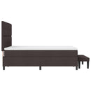 Box spring seng med hovedgærde Mørk Brun 140 x 200 cm Stof