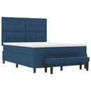 Box spring seng med hovedgærde Blå 140 x 200 cm Stof