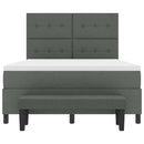 Box spring seng med pude Mørkegrå 160 x 200 cm Stof