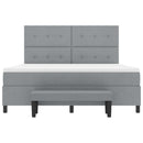 Box spring seng med hovedgærde Lysegrå 180 x 200 cm Stof