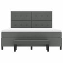 Box spring seng med hovedgærde Mørkegrå 180 x 200 cm Stof