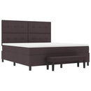 Box spring seng med hovedgærde Mørk Brun 180 x 200 cm Stof