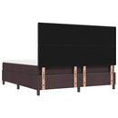 Box spring seng med hovedgærde Mørk Brun 180 x 200 cm Stof