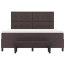 Box spring seng med hovedgærde Mørk Brun 180 x 200 cm Stof