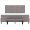 Box spring seng med hovedgærde Gråbrun 180 x 200 cm Stof