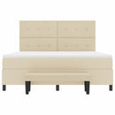 Box spring seng med hovedgærde Creme 180 x 200 cm Stof