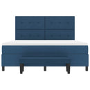Box spring seng med hovedgærde Blå 180 x 200 cm Stof