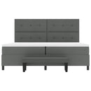 Box spring seng med hovedgærde Mørkegrå 200 x 200 cm Stof