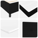 Box spring seng med hovedgærde Sort 200 x 200 cm Stof