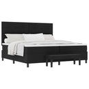 Box spring seng med hovedgærde Sort 200 x 200 cm Stof