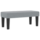 Box spring seng med hovedgærde Lysegrå 80 x 200 cm Stof