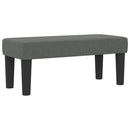 Box spring seng med hovedgærde Mørkegrå 80 x 200 cm Stof
