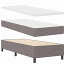 Box spring seng med hovedgærde Gråbrun 80 x 200 cm Stof