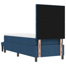 Box spring seng med hovedgærde Blå 80 x 200 cm Stof
