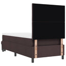 Box spring seng med pude Mørk Brun 90 x 190 cm Stof