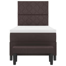 Box spring seng med pude Mørk Brun 90 x 190 cm Stof