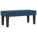 Box spring seng med pude med hovedgærde Blå 90 x 190 cm Stof