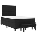 Box spring seng med hovedgærde Sort 120 x 190 cm Stof