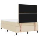Box spring seng med hovedgærde Creme 120 x 190 cm Stof