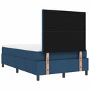 Box spring seng med pude med hovedgærde Blå 120 x 190 cm Stof