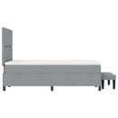 Box spring seng med hovedgærde Lysegrå 120 x 200 cm Stof