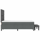 Box spring seng med hovedgærde Mørkegrå 120 x 200 cm Stof