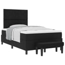 Box spring seng med hovedgærde Sort 120 x 200 cm Stof