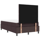 Box spring seng med hovedgærde Mørk Brun 120 x 200 cm Stof