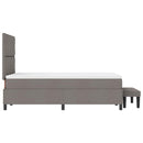 Box spring seng med hovedgærde Gråbrun 120 x 200 cm Stof