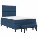 Box spring seng med hovedgærde Blå 120 x 200 cm Stof